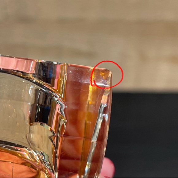 Simon Designs Design Amber Shimmer Tea Light Candle Holder Jewel Crystal EUC - Picture 7 of 10